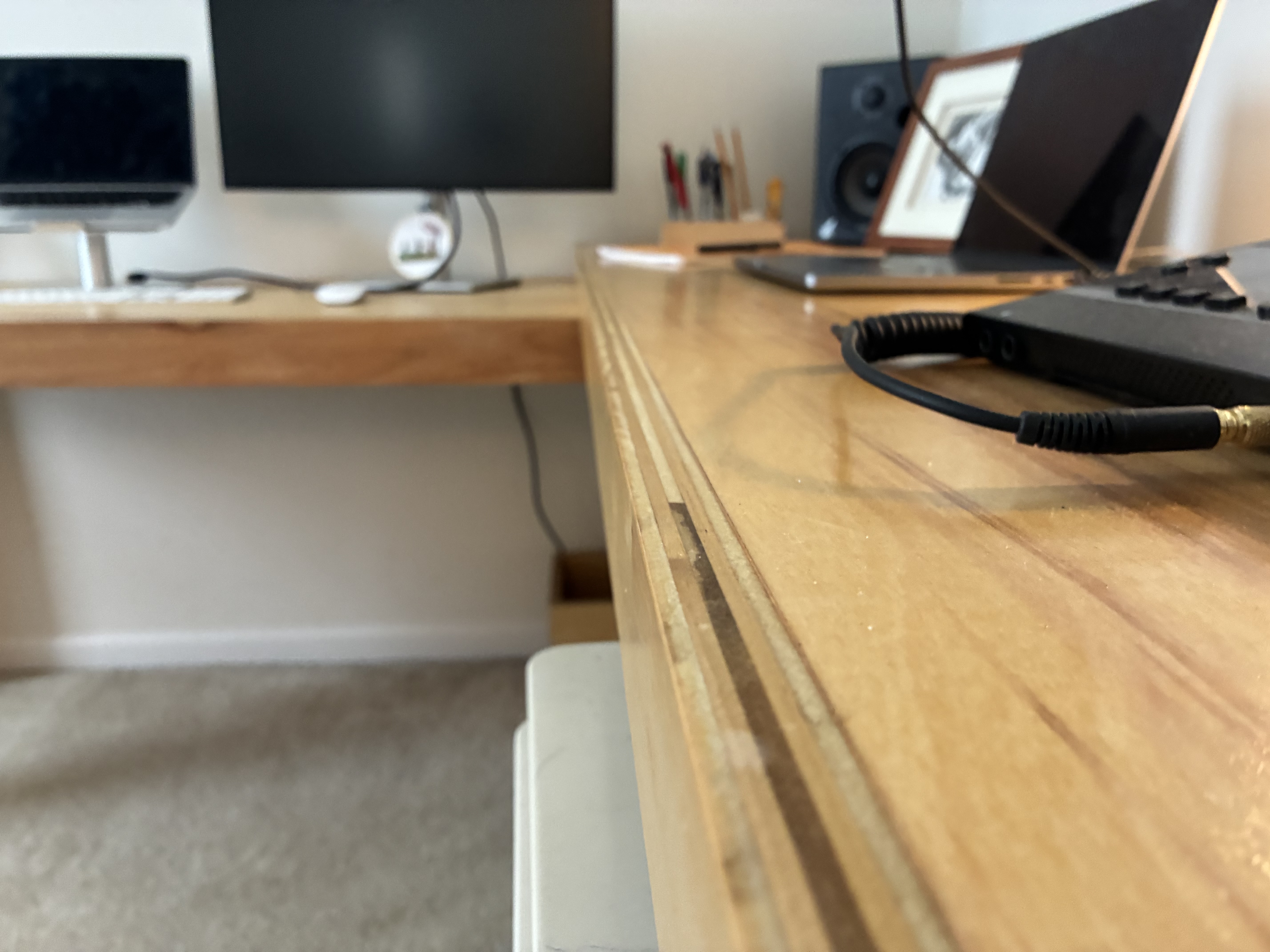 Exposed plywood edge detail
