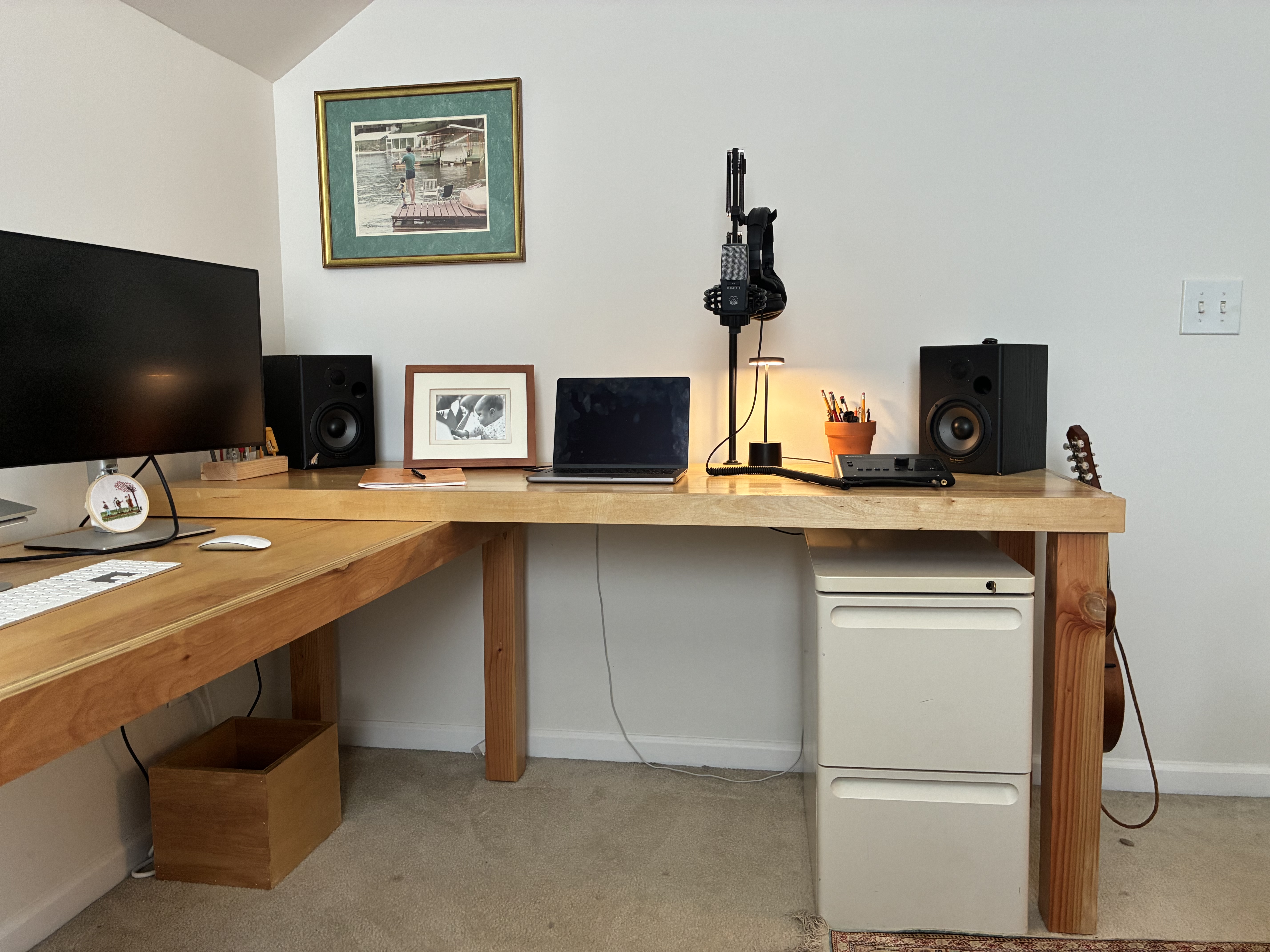 Music side of the desk
