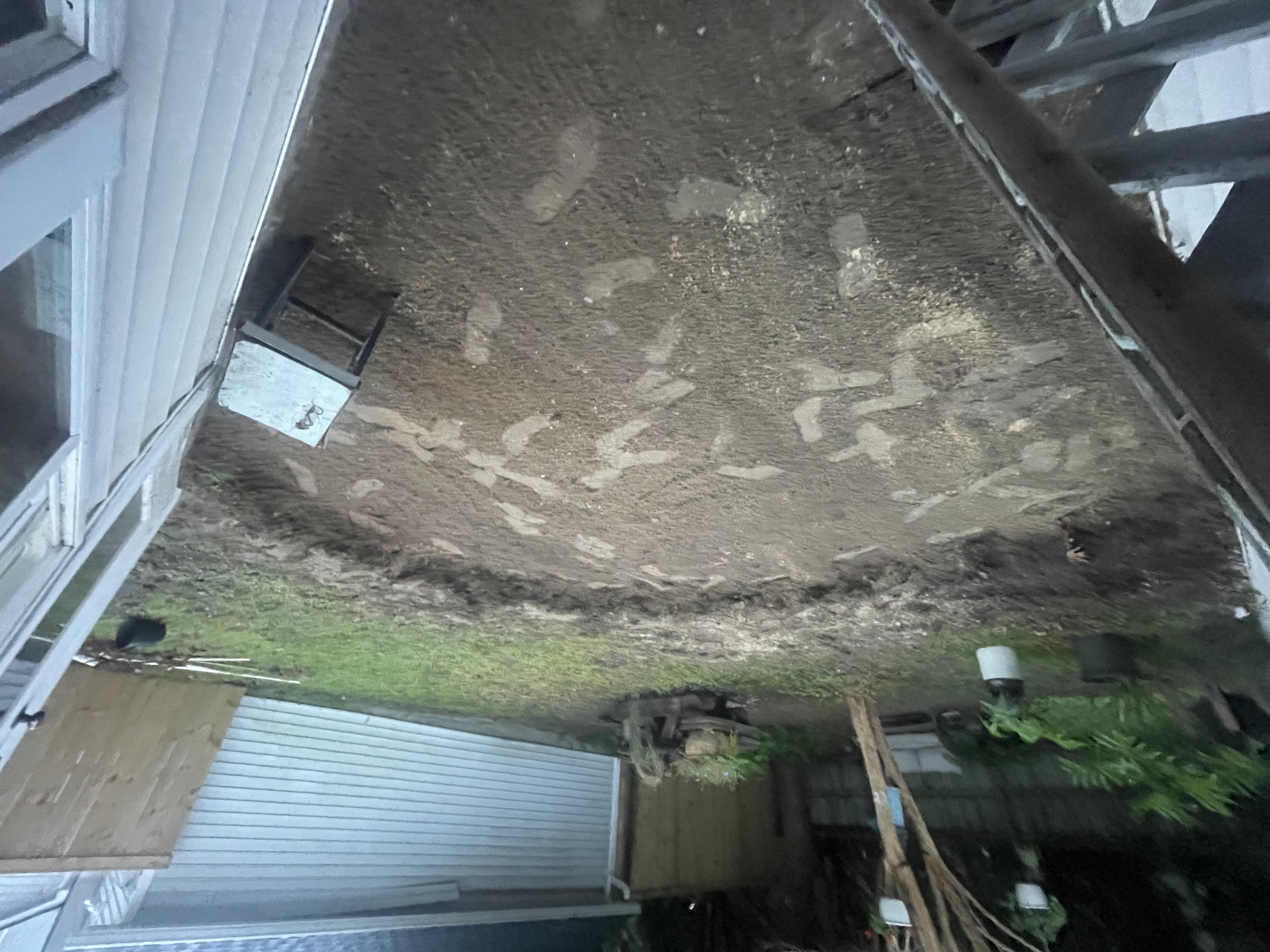 Foundation materials in place