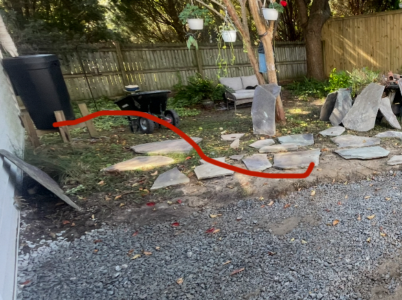 Patio taking shape