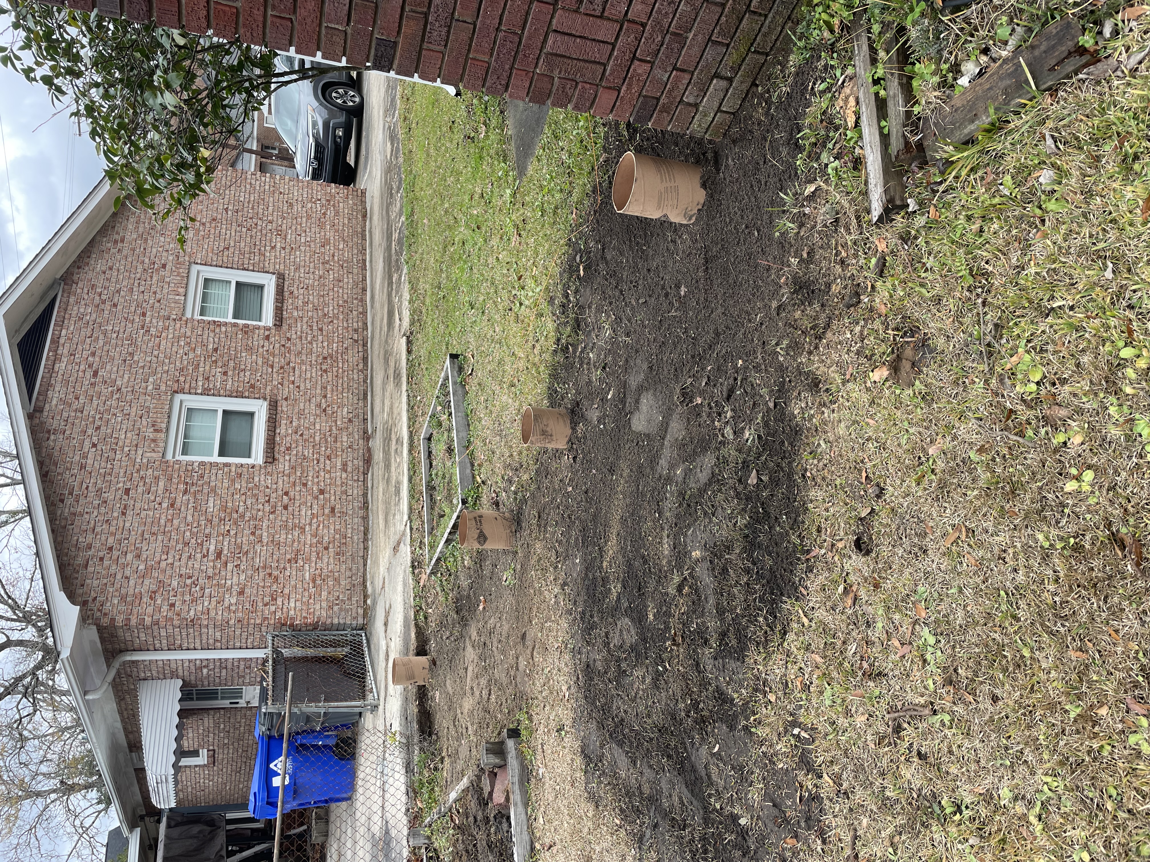 Side fence near completion