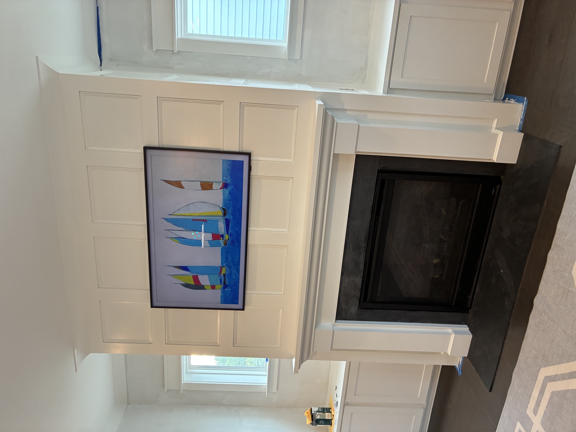 Finished fireplace trim
