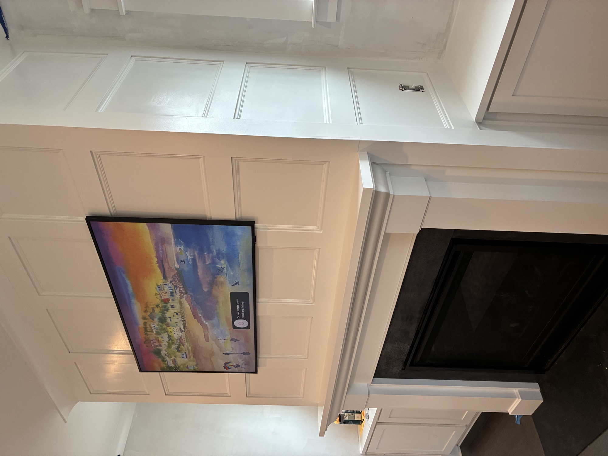 Finished fireplace trim
