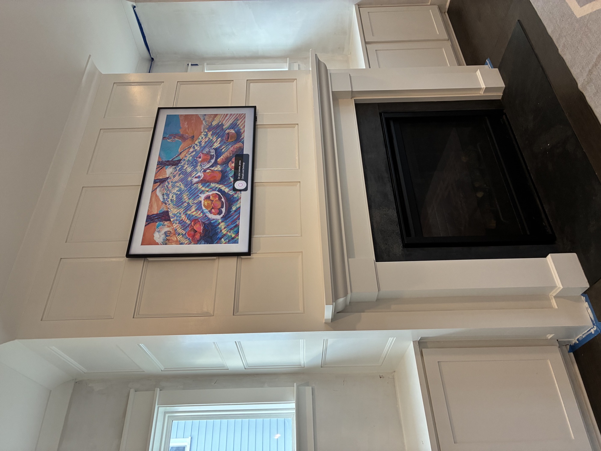 Finished fireplace trim