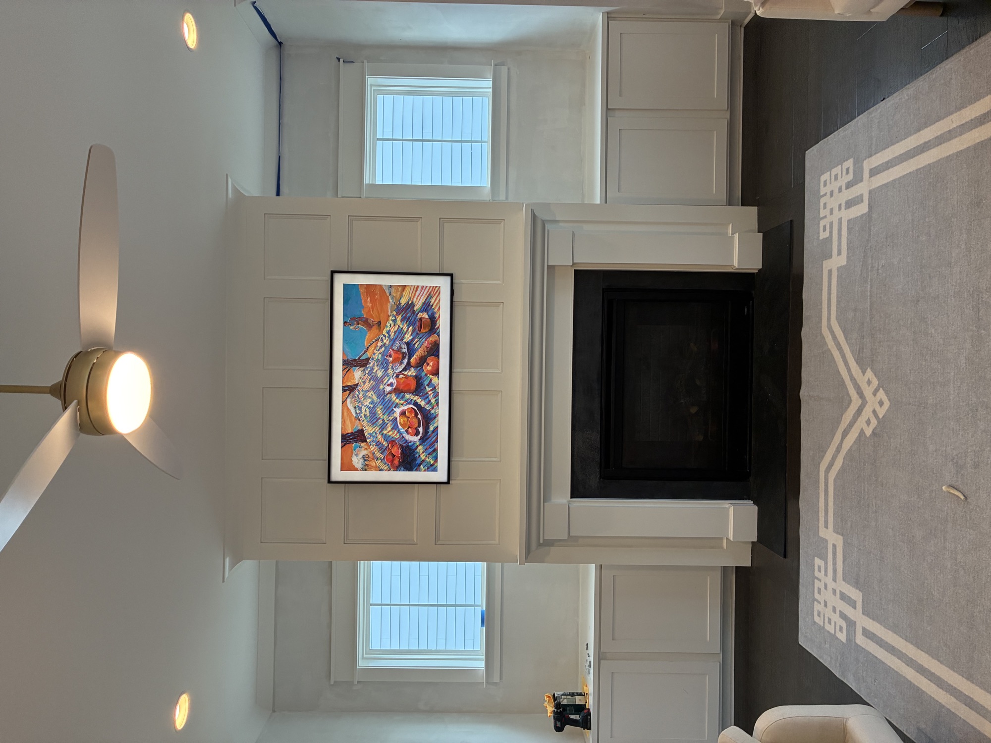 Finished fireplace trim
